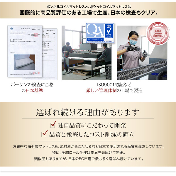 ISO認証取得工場での製造