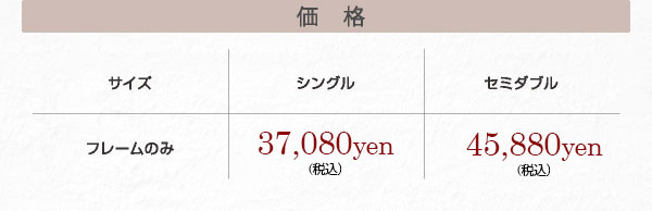 タイプ別価格