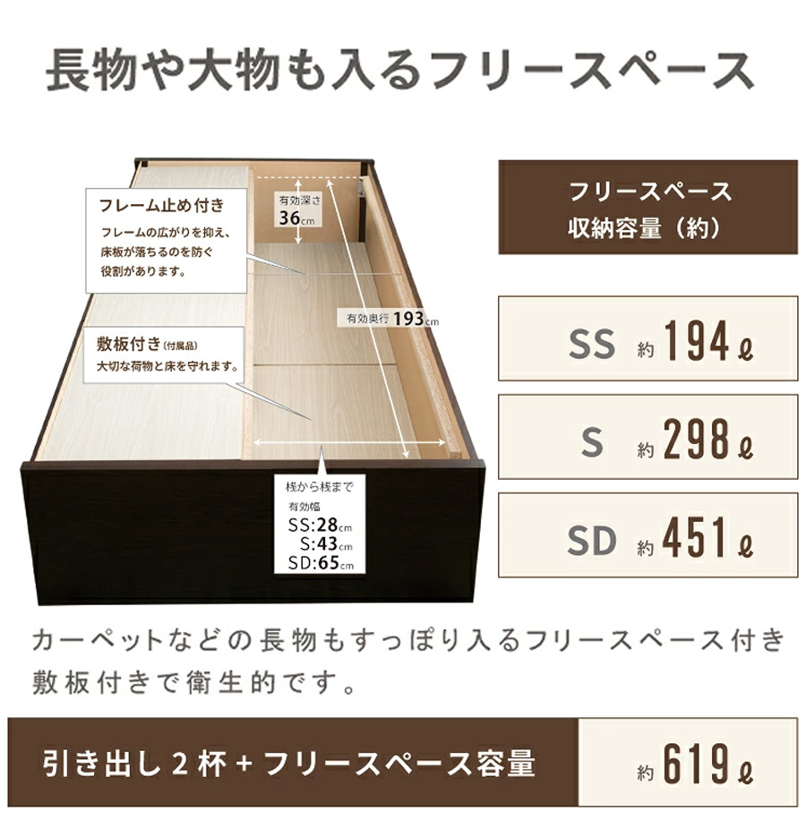 長物や大物も入るフリースペース