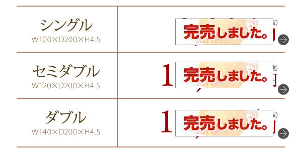 サイズ別価格