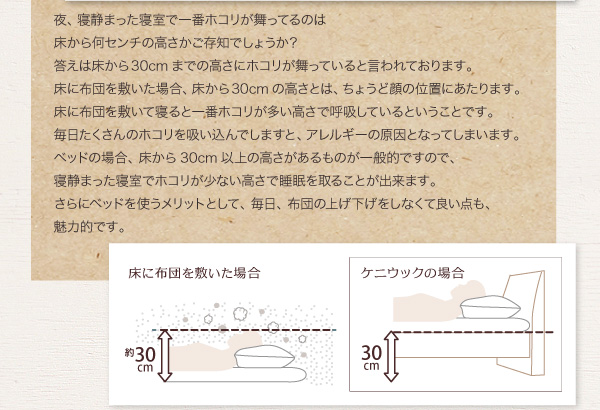 ホコリが舞っている高さ