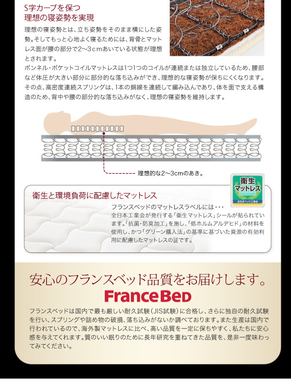 安心のフランスベッド品質をお届けします。