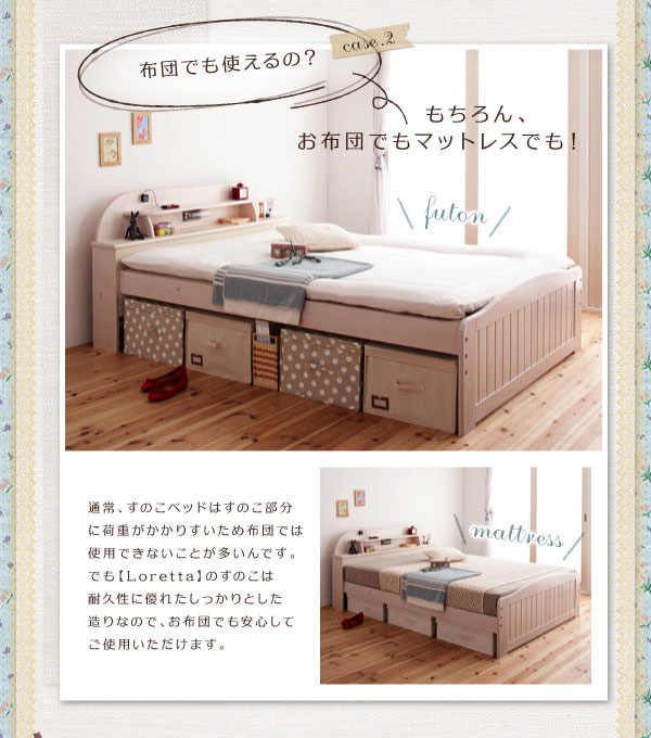 布団でも使用可能