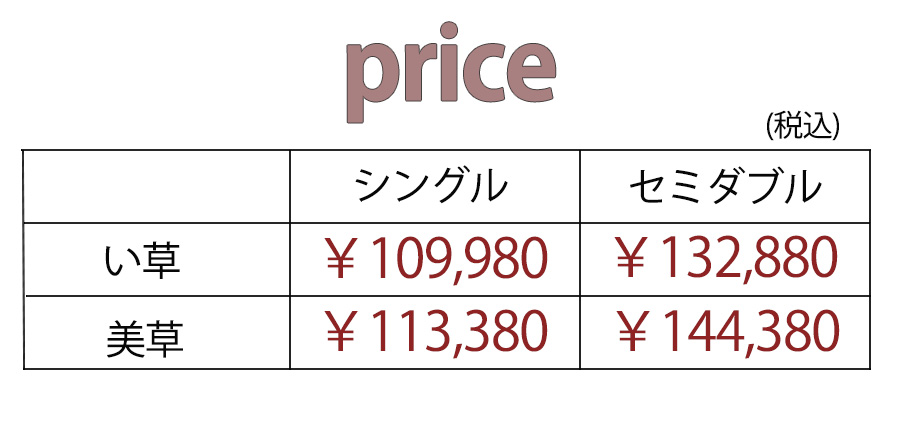 タイプ別価格